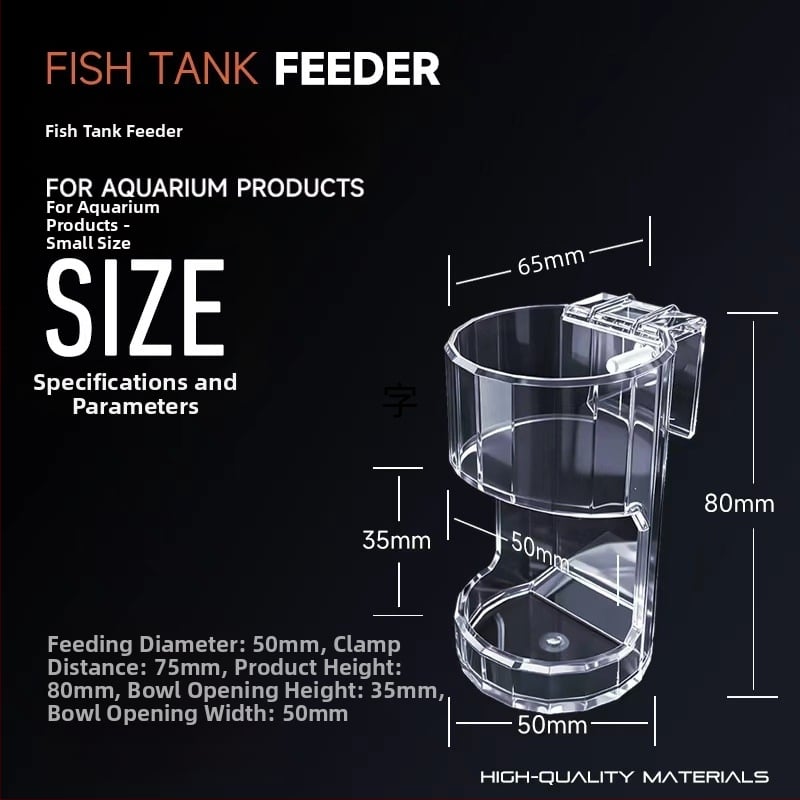 Επιτοίχιος αυτόματος τροφοδότης ψαριών με διαφανές σωληνάκι τροφοδότησης, ακρυλική κατασκευή, μοντέλο 1002339479