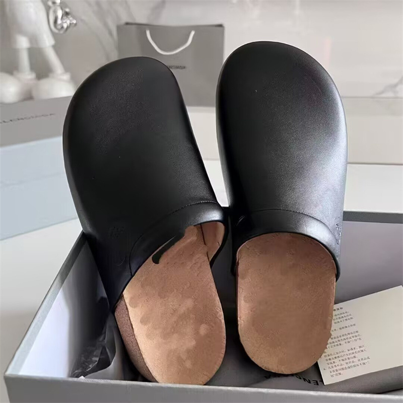 Buffny Muške papuče s zatvorenim prstom, gornji dio od nubuk kože, slip-on, ležerni stil, kompozitna potplata, proljeće 2025