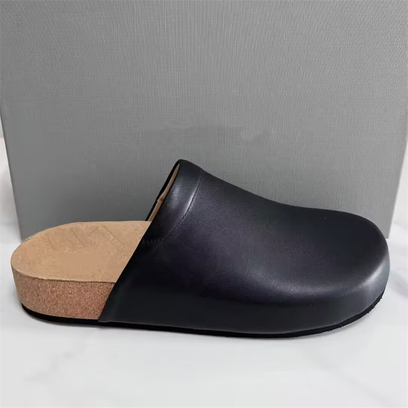 Buffny Muške papuče s zatvorenim prstom, gornji dio od nubuk kože, slip-on, ležerni stil, kompozitna potplata, proljeće 2025