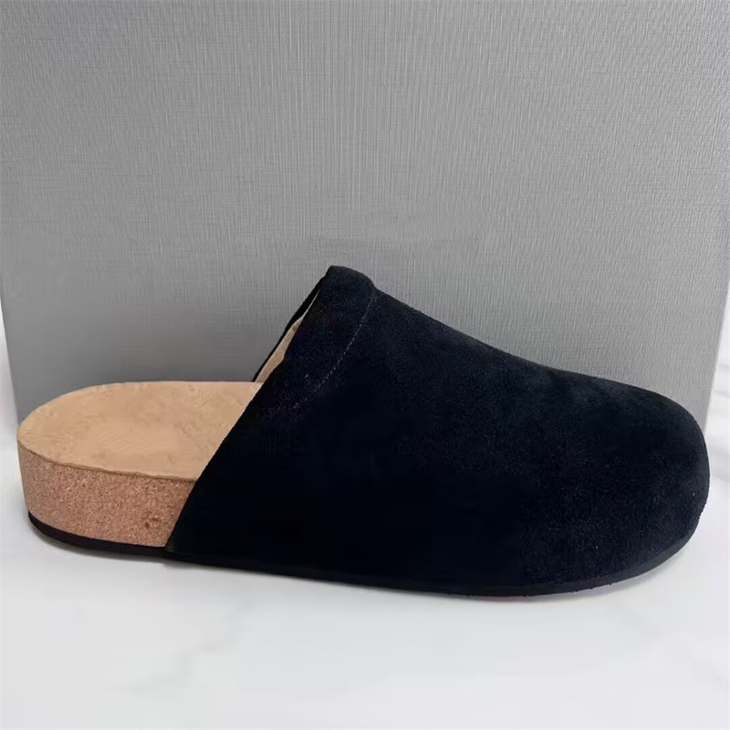 Buffny Muške papuče s zatvorenim prstom, gornji dio od nubuk kože, slip-on, ležerni stil, kompozitna potplata, proljeće 2025
