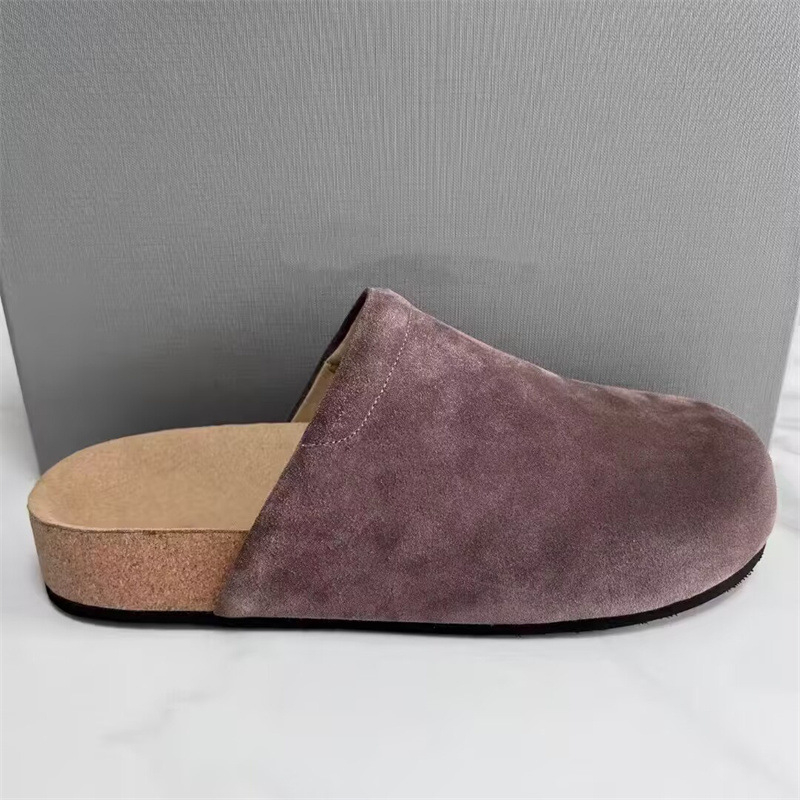Buffny Muške papuče s zatvorenim prstom, gornji dio od nubuk kože, slip-on, ležerni stil, kompozitna potplata, proljeće 2025