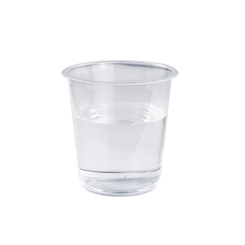 Jednokratna prozirna plastična čaša, okruglog oblika, kapacitet 101-200 ml, materijal PP/PS, biorazgradiva