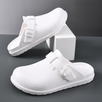 Muške EVA sandale u stilu Birkenstock, prozračne prozračne? (Gornji dio: EVA; Potplat: EVA; Proizvodnja: injekcijsko oblikovanje; Oblikovanje: jednoplošna konstrukcija; Namjena: muškarci)