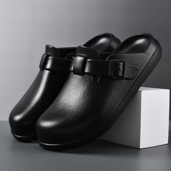 Muške EVA sandale u stilu Birkenstock, prozračne prozračne? (Gornji dio: EVA; Potplat: EVA; Proizvodnja: injekcijsko oblikovanje; Oblikovanje: jednoplošna konstrukcija; Namjena: muškarci)