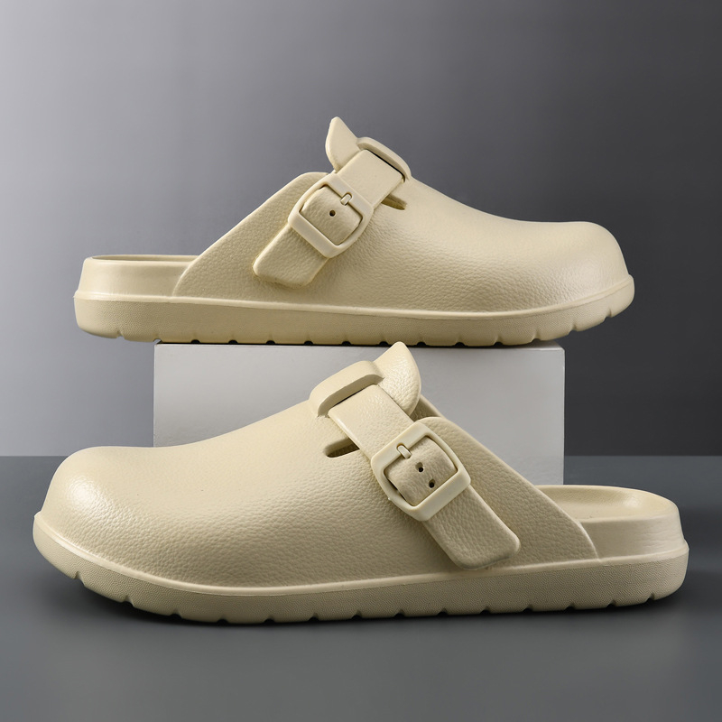 Muške EVA sandale u stilu Birkenstock, prozračne prozračne? (Gornji dio: EVA; Potplat: EVA; Proizvodnja: injekcijsko oblikovanje; Oblikovanje: jednoplošna konstrukcija; Namjena: muškarci)
