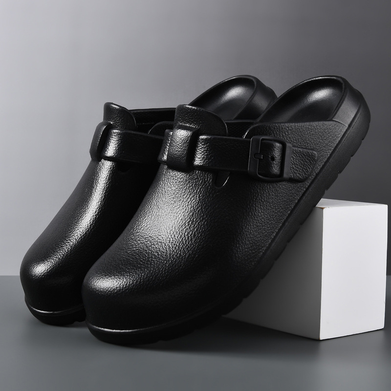 Muške EVA sandale u stilu Birkenstock, prozračne prozračne? (Gornji dio: EVA; Potplat: EVA; Proizvodnja: injekcijsko oblikovanje; Oblikovanje: jednoplošna konstrukcija; Namjena: muškarci)