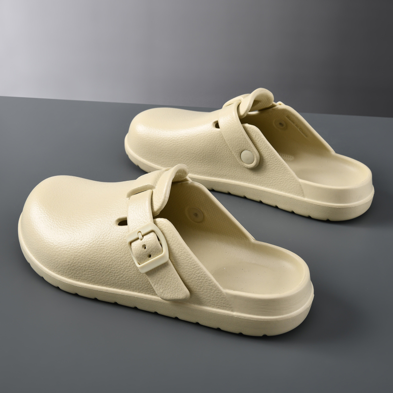 Muške EVA sandale u stilu Birkenstock, prozračne prozračne? (Gornji dio: EVA; Potplat: EVA; Proizvodnja: injekcijsko oblikovanje; Oblikovanje: jednoplošna konstrukcija; Namjena: muškarci)
