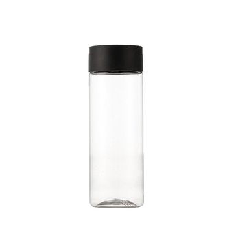 Cilindrična jednokratna boca za hladni čaj, 300–500 ml, PET/poliester, biološki razgradiva, mogućnost tiskanja logotipa
