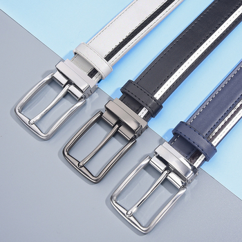 Мъжки колан, TPU материал, обков от цинкова сплав със щифт, дизайн чрез сглобяване, ширина 2-4 см, Rui chi, литературно ретро стил