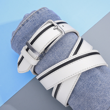 Мъжки колан, TPU материал, обков от цинкова сплав със щифт, дизайн чрез сглобяване, ширина 2-4 см, Rui chi, литературно ретро стил