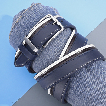 Мъжки колан, TPU материал, обков от цинкова сплав със щифт, дизайн чрез сглобяване, ширина 2-4 см, Rui chi, литературно ретро стил