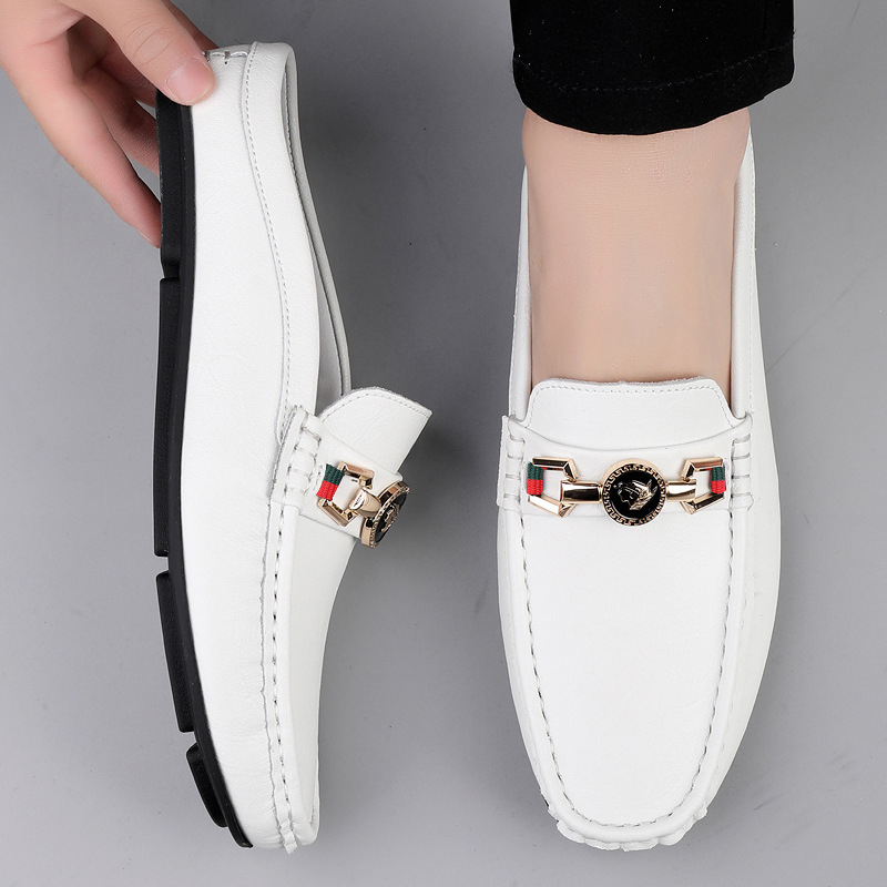 Muške loaferice od prave kože, zatvorenog prstiju, slip-on, gumena potplata, ljetni model 2025