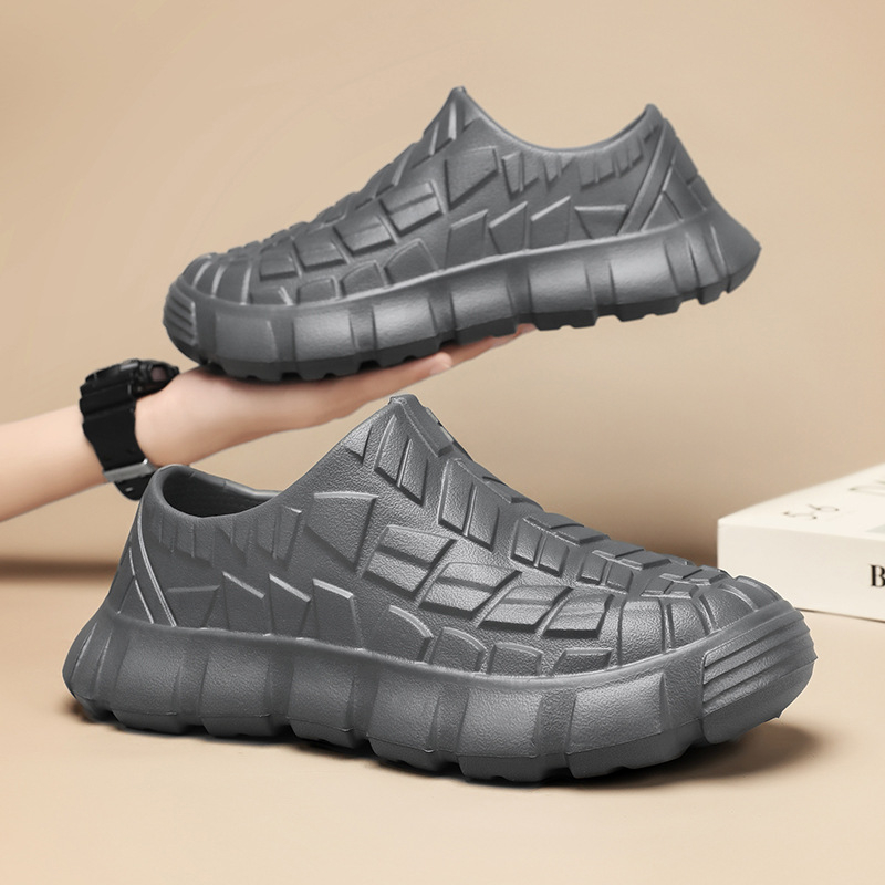 Férfi konyhai esőcsizma – EVA felső rész, EVA hab talp, csúszásmentes, kerek orr, boka körüli magasság, belső bélés nélkül, professzionális modell 24w01