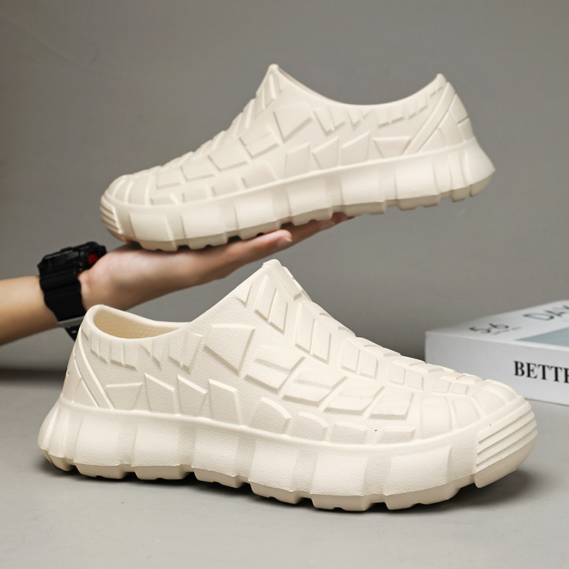 Férfi konyhai esőcsizma – EVA felső rész, EVA hab talp, csúszásmentes, kerek orr, boka körüli magasság, belső bélés nélkül, professzionális modell 24w01