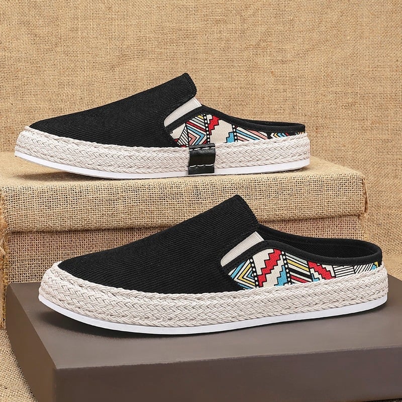 Manjianghong muške ljetne slip-on tenisice, ribarski stil ploče, corduroy gornji dio, PVC potplat