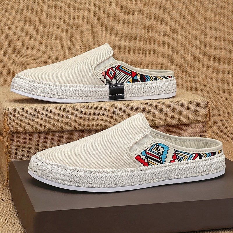 Manjianghong muške ljetne slip-on tenisice, ribarski stil ploče, corduroy gornji dio, PVC potplat