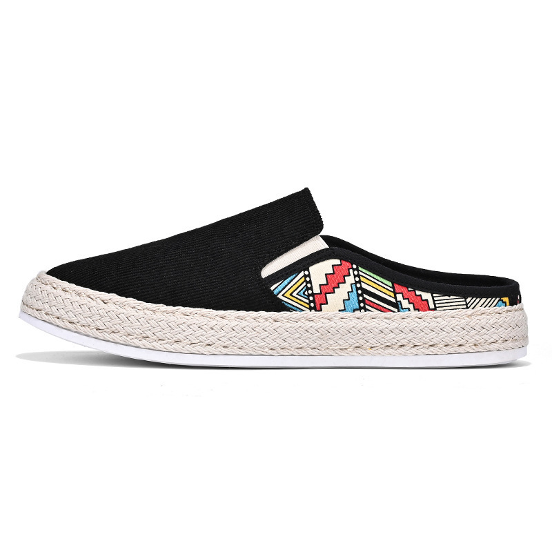 Manjianghong muške ljetne slip-on tenisice, ribarski stil ploče, corduroy gornji dio, PVC potplat