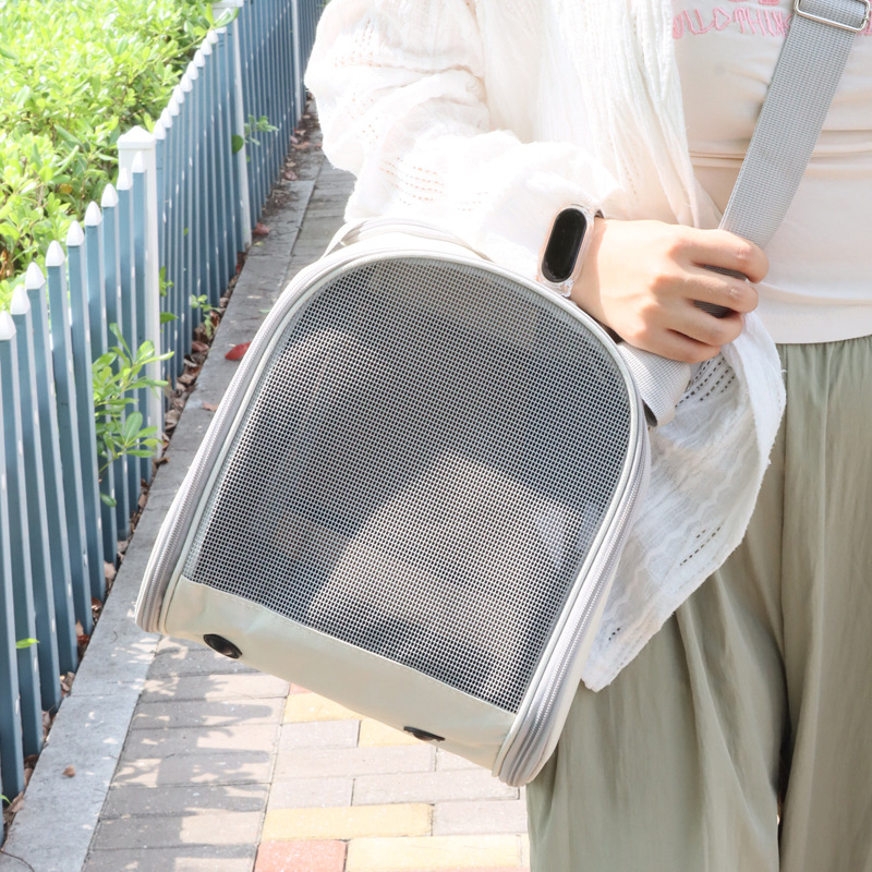 Le Youpai poliester torba za mačke za putovanje – crossbody torba za kućne ljubimce, prozračna, srednje meka konstrukcija