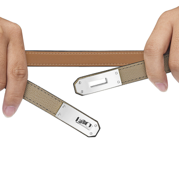 Női öv műbőrből téglalap alakú övcsattal, ötvözet, automata csat, állítható derék, 2025 ősz