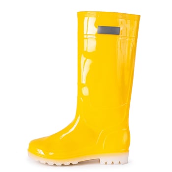 Uniszex vízálló esőcsizma, négy évszakos, magas szárú, PVC felső rész, meleg műszál bélés, csúszásmentes talp
