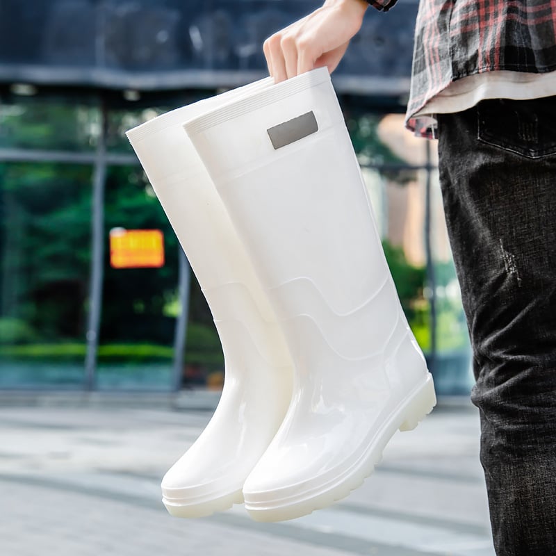 Uniszex vízálló esőcsizma, négy évszakos, magas szárú, PVC felső rész, meleg műszál bélés, csúszásmentes talp
