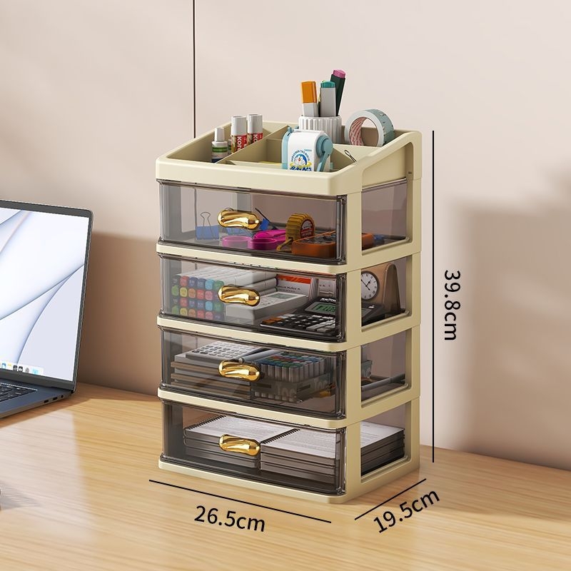 Plastični kozmetički spremnik s pregradama, stolni organizator, model F1, kapacitet 1 L
