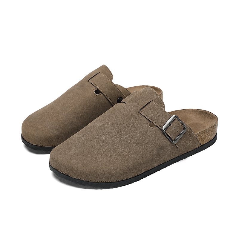 Birkenstock stil papuče s korkom, protuklizne, za muškarce, jesen-zima, gornji dio od mikrovlatene kože