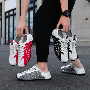 Férfi Slip-On cipő, lélegző hálós felsőrésszel, PU felsőrész, gumírozott talp, injekciós öntéssel készült konstrukció, 2025 tavasz