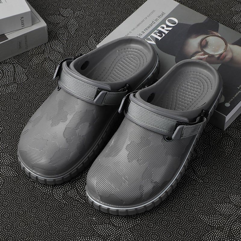 Muške EVA 3D teksturirane sandale - slip-on, protuklizne, otporne na habanje, EVA gornji dio i potplat, za plažu i unutarnju upotrebu, proljeće-ljeto 2025