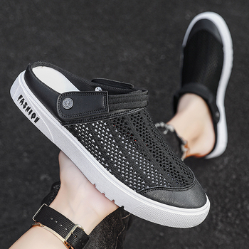 Muške slip-on sandale u korejskom stilu, mrežasti gornji dio, PVC potplat injekcijski