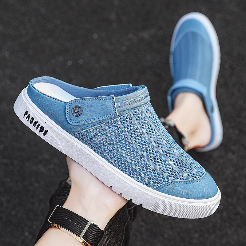 Muške slip-on sandale u korejskom stilu, mrežasti gornji dio, PVC potplat injekcijski