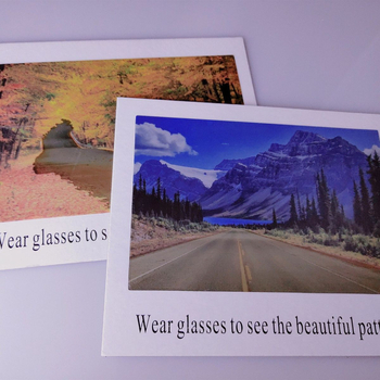 Polarizirana kartica za testiranje naočala, vertikalna orijentacija, ljeto 2021 izdanje, za trgovine naočalama