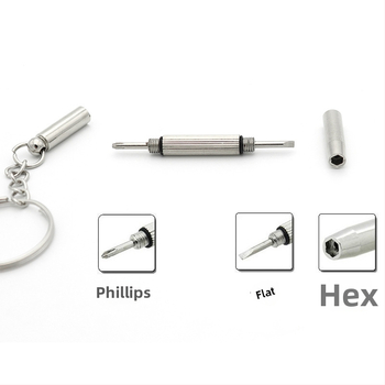 Vanwen odvijač za naočale – Prijenosni višenamjenski alat za naočale (metal, nogice okvira)