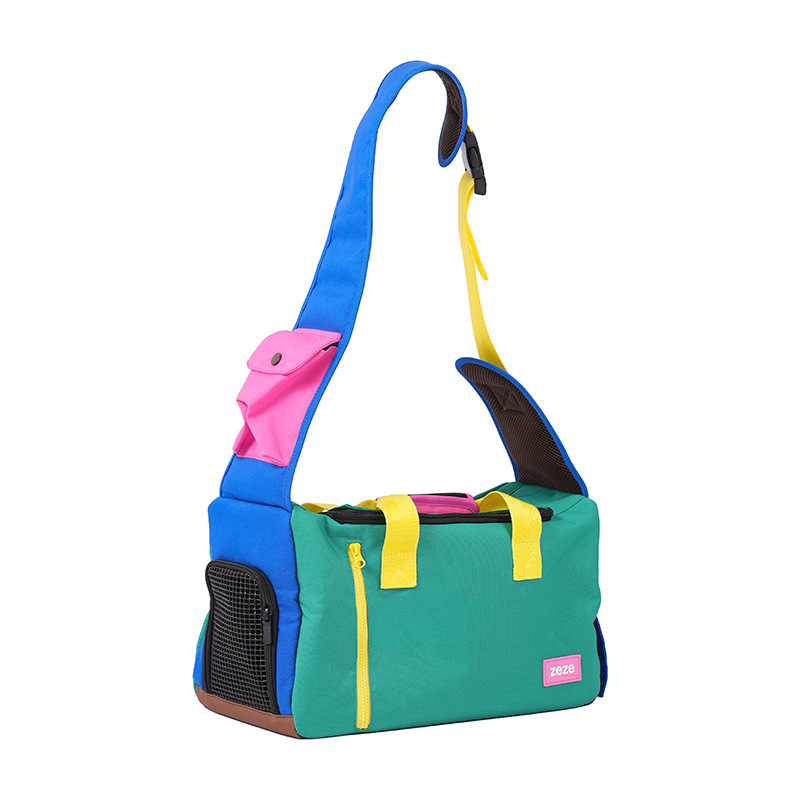 Torba za kućne ljubimce za mačke i male pse, prozračna, mekani materijal, prijenosni ruksak s ramenskim i crossbody dizajnom