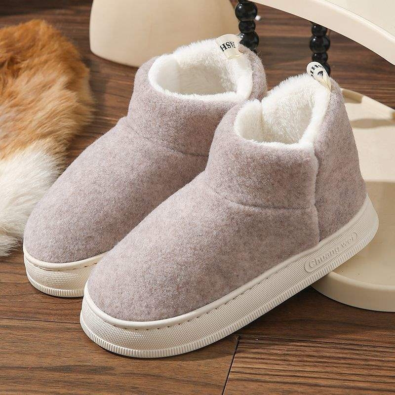 Muške kućne papuče s petom, unutarnja fleece podstava, protuklizna PVC potplata, gornji dio od nubuka