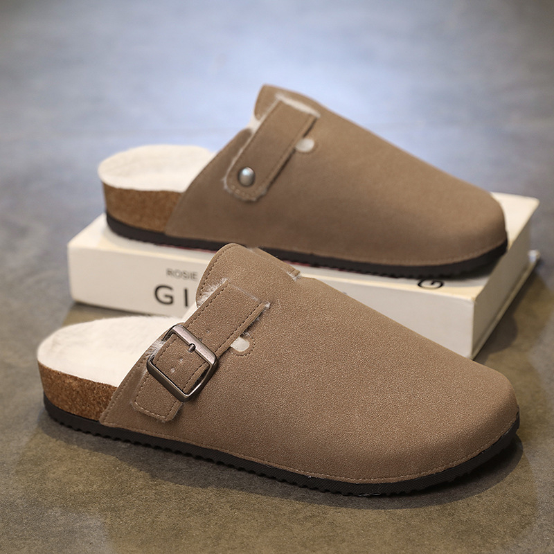 Muške Birkenstock stil obuće s debelim potplatom za povećanje visine, gornji sloj od imitacije mikrovlakana, potplat PVC, jesen 2025