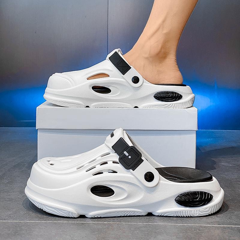 Muške Crocs-stila EVA slip-on sandale, ljetna casual obuća za plažu i vanjske aktivnosti, protuklizna potplata, zatvoren prst, proljeće 2025 izdanje