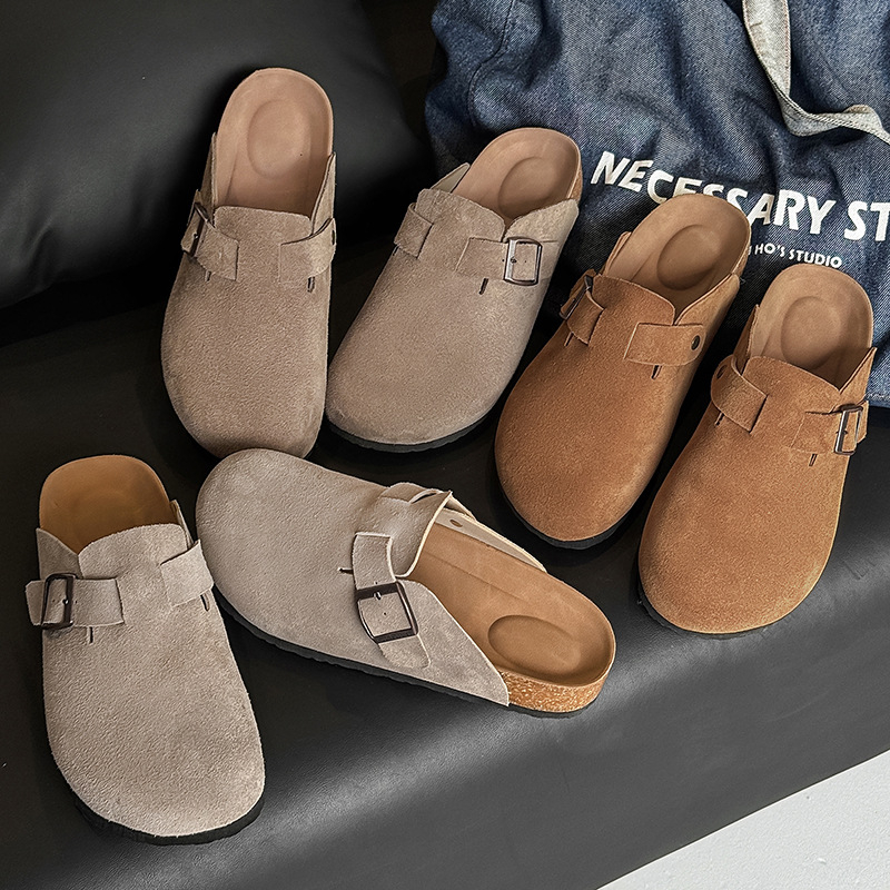 Muške Mori retro slip-on sandale za plažu – gornji dio od mikrovlaknaste kože, EVA potplat, ljeto 2025