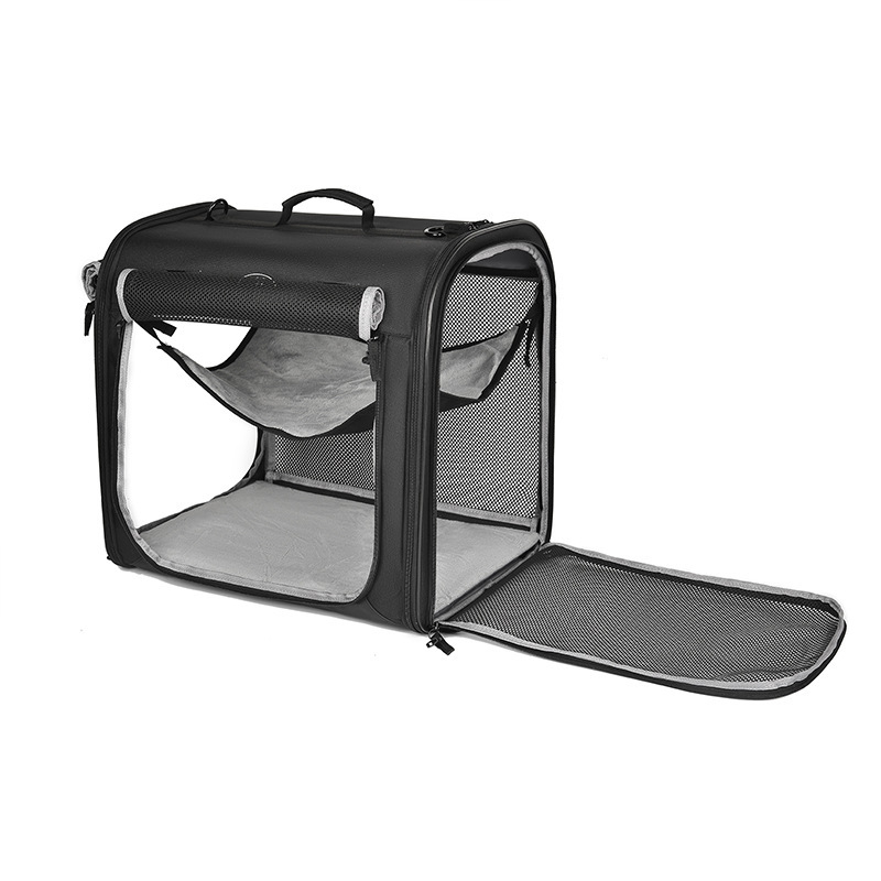 Wakytu Kisállat szállító táska, nagy kapacitású, légáteresztő poliészterből, többállat kapcsolható, vállon hordható, autóba szerelhető