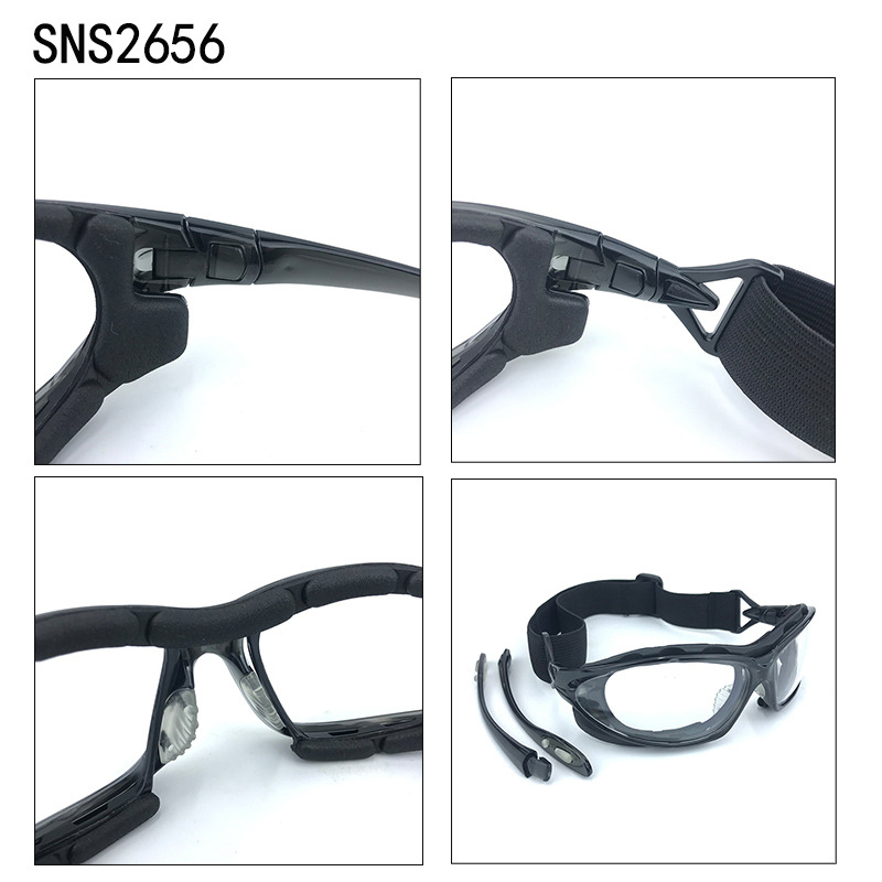 Προστατευτικά γυαλιά SNS2655/SNS2656, πλαίσιο PC, ρυθμιζόμενα, ανθεκτικά σε κρούσεις, UV προστασία