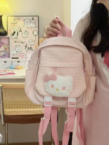 Cat Bubble hátizsák – Stílus Fresh and Sweet; Anyag Nylon; Bélés Poliészter; Nyitás módja Fedél; Külső táska típusa Digging bag