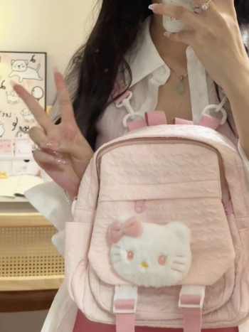 Cat Bubble hátizsák – Stílus Fresh and Sweet; Anyag Nylon; Bélés Poliészter; Nyitás módja Fedél; Külső táska típusa Digging bag