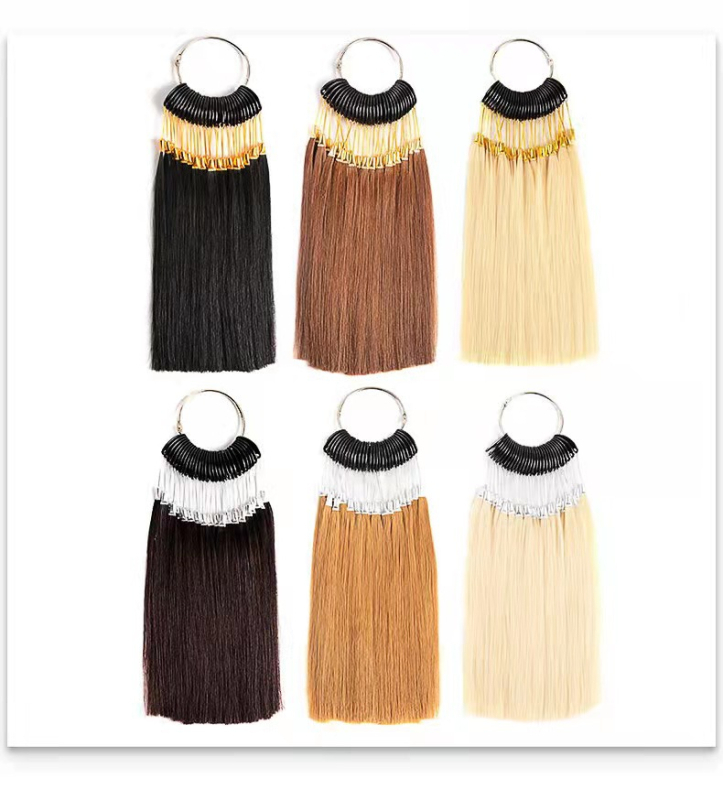 Silk Time Perika od pravih ljudskih vlasi – kratka ravna s bangs, Color Card model, može se bojati