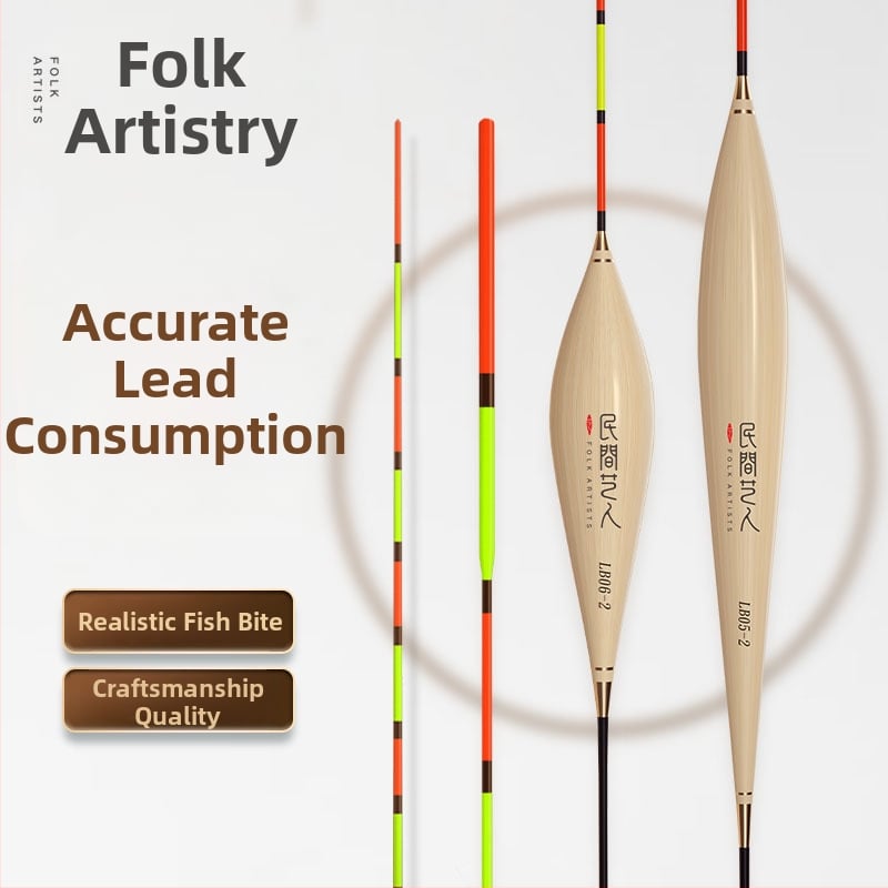 Vertikális sodrású horgászúszó — Folk artists, nád anyag, úszó