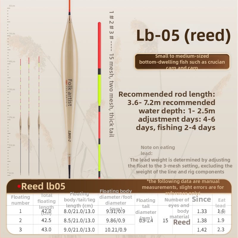 Vertikális sodrású horgászúszó — Folk artists, nád anyag, úszó