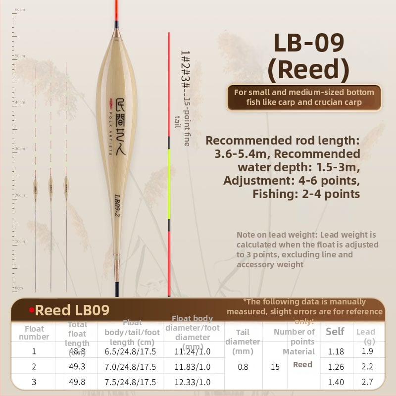 Vertikális sodrású horgászúszó — Folk artists, nád anyag, úszó