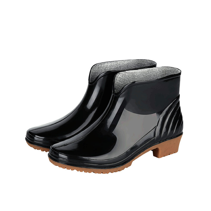 Alacsony profilú esőcsizma férfiaknak és nőknek, csúszásmentes és vízálló, PVC felsőrész, műanyag talp