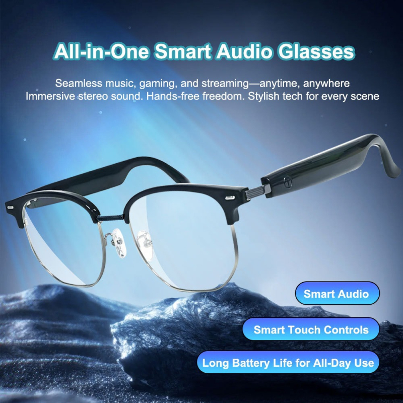 Смарт аудио очила, унисекс – пластмасова рамка, без рецепта, модел Y06-24, подходящи за бягане и колоездене