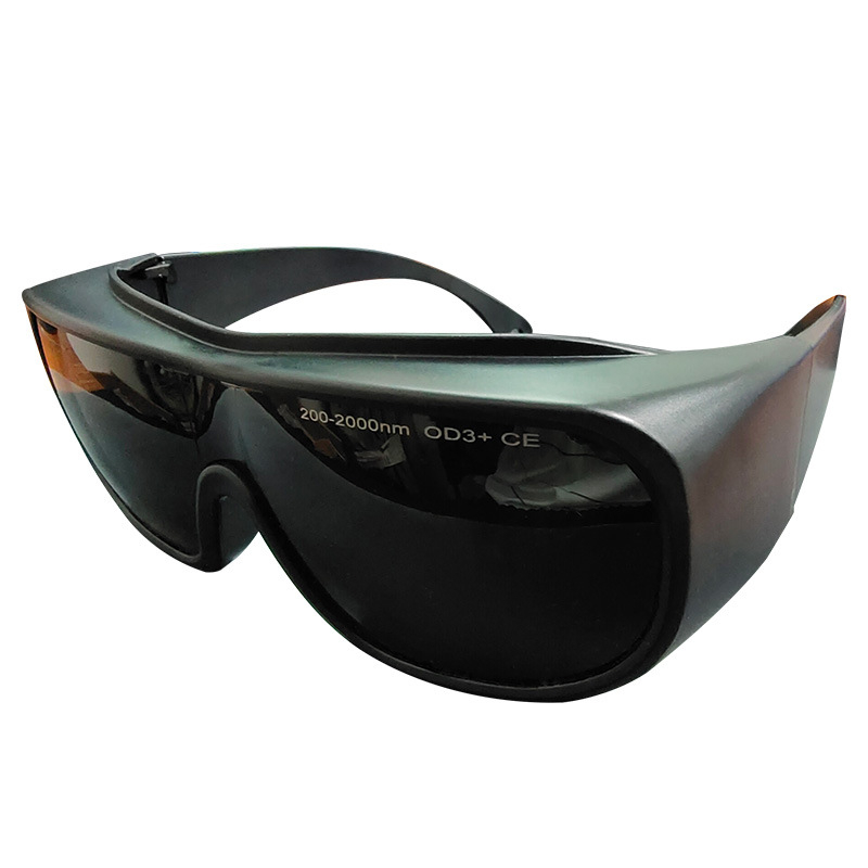 Zaštitne naočale za lasersku i svjetlosnu radiaciju, okvir PC, raspon 200–2000 nm, propusnost svjetla 10–45%, standardi GB30863/EN207
