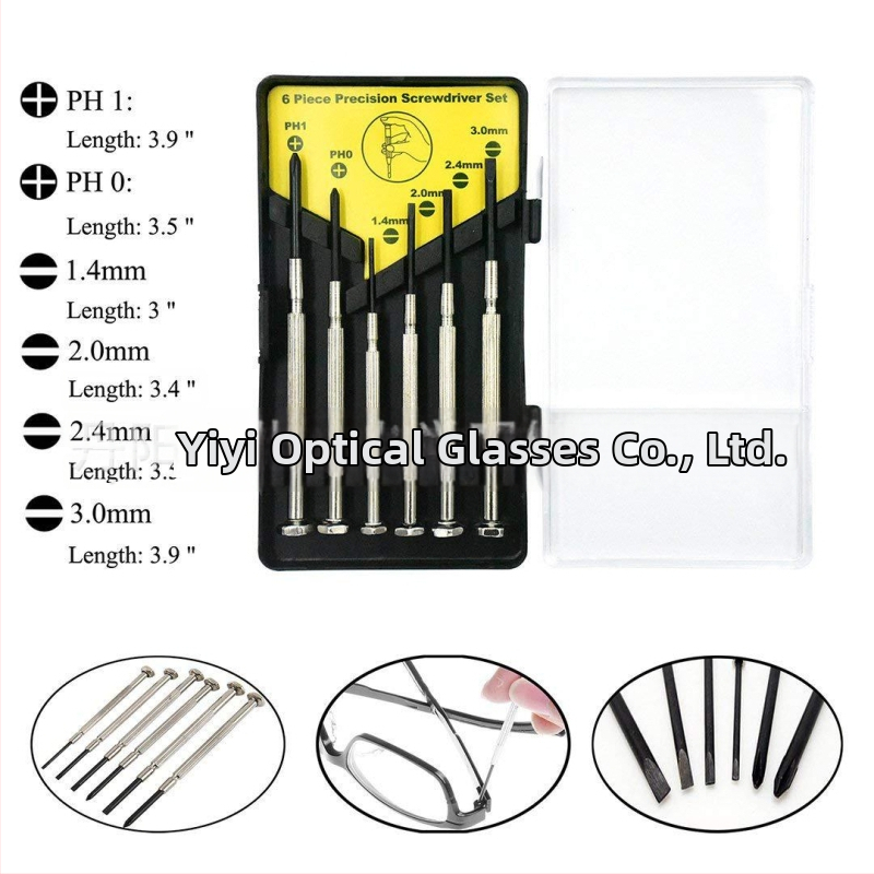 Ai Yi nehrđajući čelik – Set za popravak vijaka za naočale AY020, kombinirani set, 18 vrsta alata